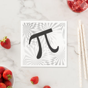 Pi Day Retro PI-symbool Napkins Servet