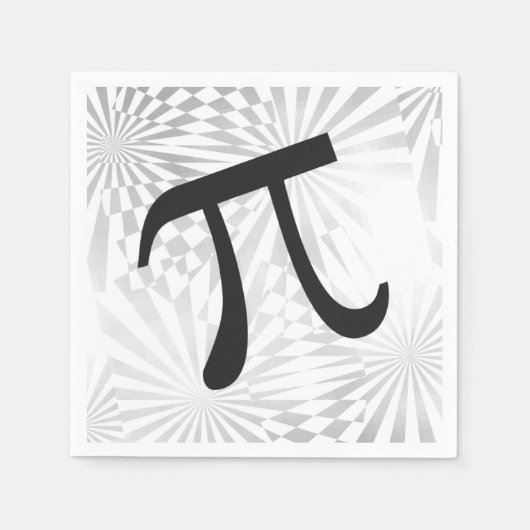 Pi Day Retro PI-symbool Napkins Servet (Voorkant)