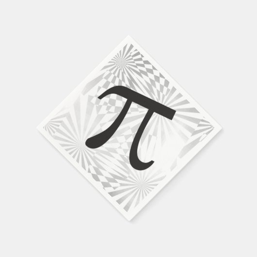 Pi Day Retro PI-symbool Napkins Servet (Hoek)