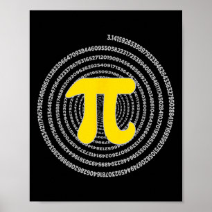 PI Day Spiral PI Wiskunde Science voor PI Day 3.14 Poster