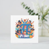 Pi Day Squad Celebration Design Menu (Staand voorkant)