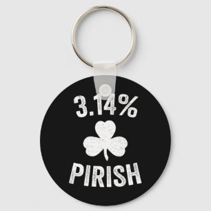 Pi Day St. Patrick's 3.14 Irish Funny Pirish Wisku Sleutelhanger