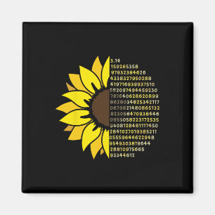 Pi Day Sunflower 3.14 Pi Number Symbool Wiskunde S Magneet