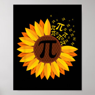 Pi Day Sunflower Pi Number Symbool Wiskunde Gevoel Poster