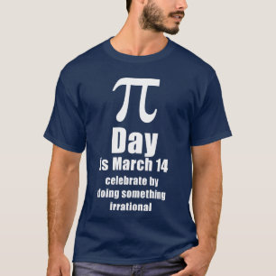 Pi Day viering shirt, donker T-shirt