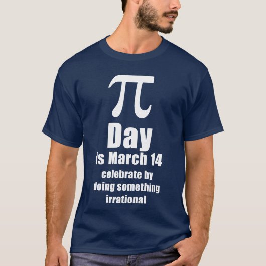 Pi Day viering shirt, donker T-shirt (Voorkant)