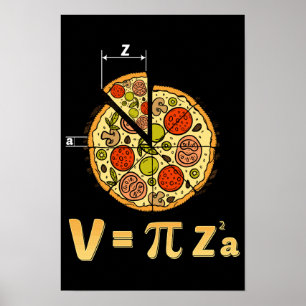 Pi Day Wiskunde Class Teacher Pizza Gag Poster