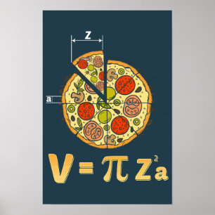 Pi Day Wiskunde Class Teacher Pizza Gag Poster