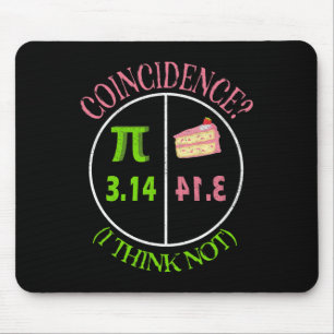 Pi Day Wiskunde Lover 3.14 Pie Toeval Ik denk van Muismat