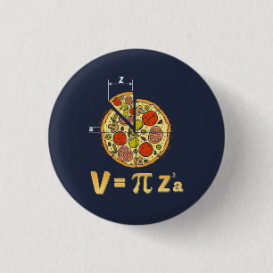 Pi Day Wiskunde Nerd Pizza Formule Ronde Button 3,2 Cm