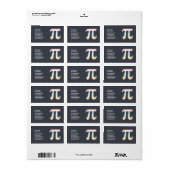 Pi - Étiquette scientifique (Feuille entière)