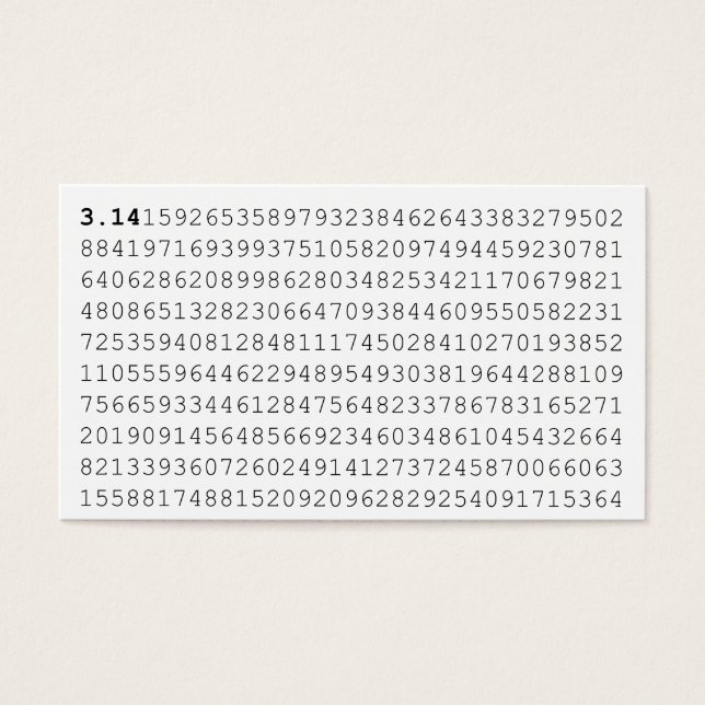 Pi Fête 3,14 Pi Day (Devant)