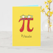 Pi Focals - het Symbool van Pi met het Wenskaart Kaart (Gele Bloem)