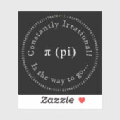 Pi, het irrationele wiskundige constante leuke vin sticker (Vel)