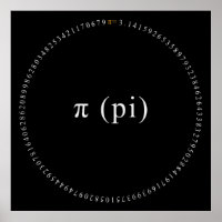 Pi, het irrationele wiskundige constante Poster