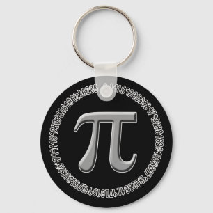 Pi in Silver Sleutelhanger