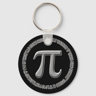 Pi in Silver Sleutelhanger
