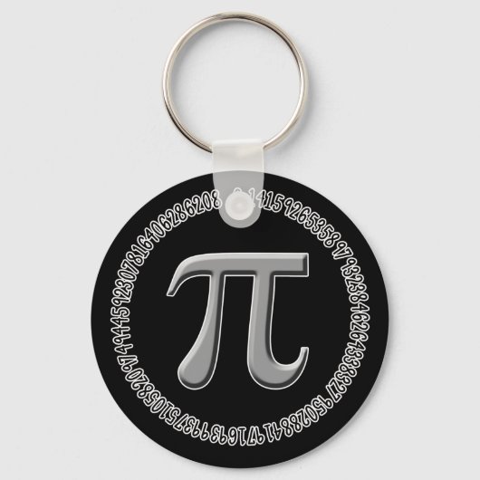 Pi in Silver Sleutelhanger (Voorkant)
