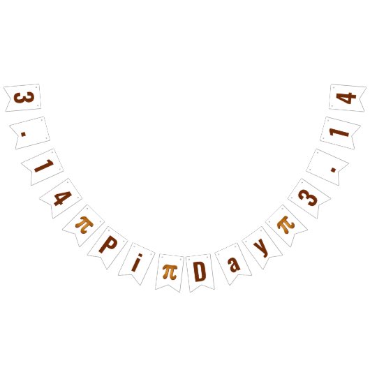 Pi Jour 3.14 Drapeaux de Bunting (Tout)