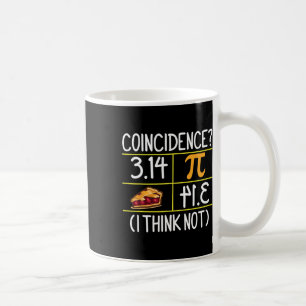 Pi komt overeen met de incidentie van Pie Ik denk Koffiemok