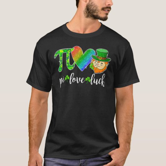 Pi Love Luck Wiskunde Leprechaun St Patricks D T-shirt (Voorkant)