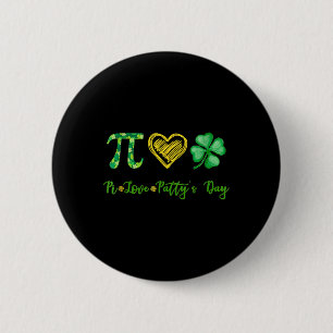 Pi Love Shamrock Patty's Day Wiskunde leraar St Pa Ronde Button 5,7 Cm