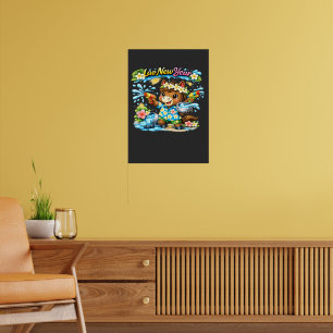 Pi Mai Lao Cute Paard Water Festival T-shirt Poster