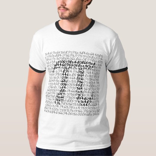 PI MATHEMATISCHE CONSTANT T-SHIRT (Voorkant)
