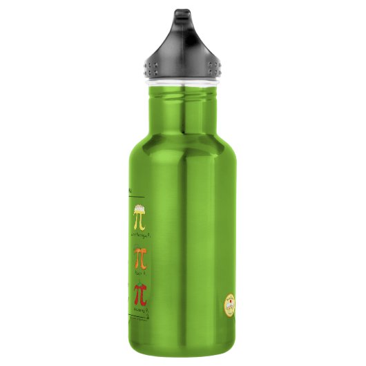 Pi Menu Cute Math Pi Day Bouteille d'eau verte (Droite)