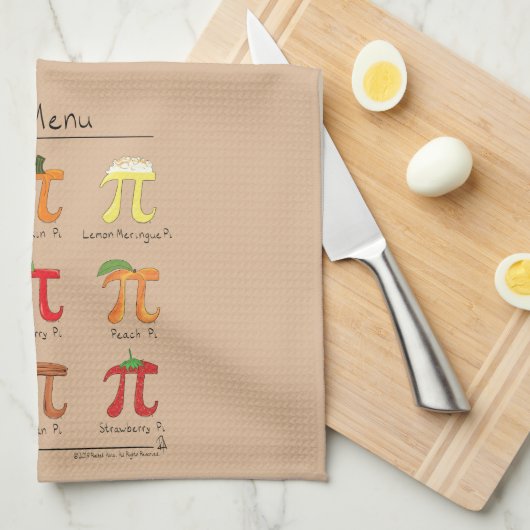 Pi Menu Cute Math Pi Day Pie Cuisine Serviette De  (Quart Plié)
