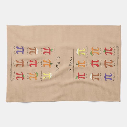 Pi Menu Cute Math Pi Day Pie Cuisine Serviette De  (Horizontal)