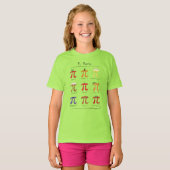Pi Menu Cute Math Pi Day T-Shirt de fille pour enf (Devant entier)