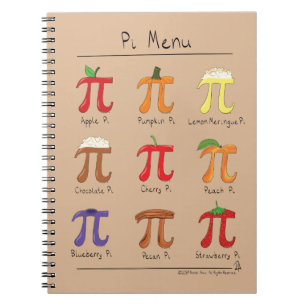 Pi Menu Cute Math Pi Jour Carnet