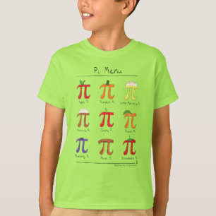 Pi Menu Cute Wiskunde Pi Day Kind Boy T-Shirt