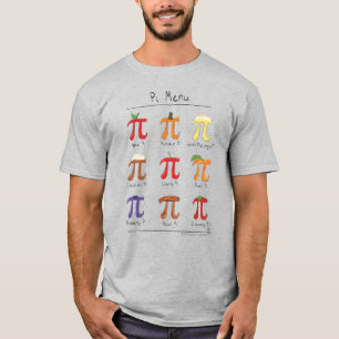 Pi Menu Cute Wiskunde Pi Day Mannen T-Shirt