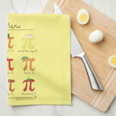 Pi Menu Cute Wiskunde Pi Day Pie Baking Kitchen To Theedoek (Quarter Fold)