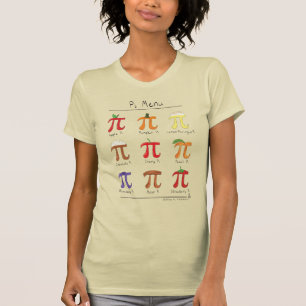 Pi Menu Cute Wiskunde Pi Day Women's T-Shirt