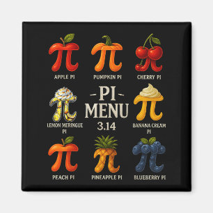 Pi Menu Pi-dag 3.14 Grappige Fruit Taart Menu Lera Magneet