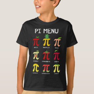 Pi Menu Pie Wiskunde Dag Wiskunde Wiskunde Docent T-shirt