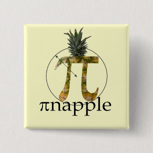 pi-nappel vierkante button 5,1 cm