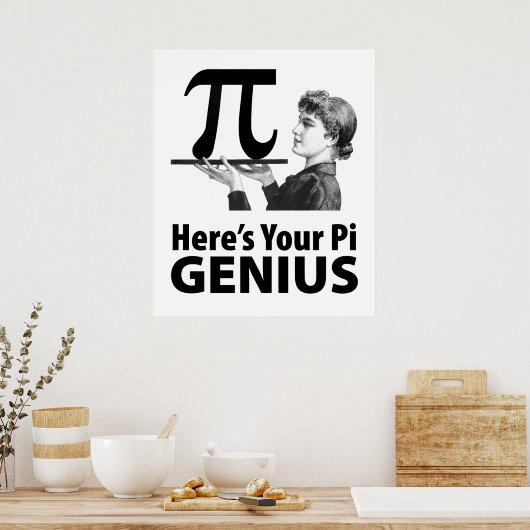 Pi Number Humor Poster (Keuken)