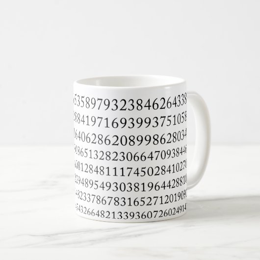 Pi Number Mug (Devant droit)