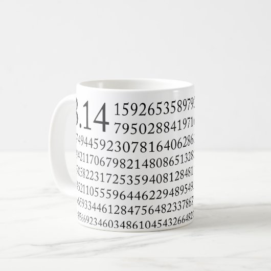 Pi Number Mug (Devant gauche)