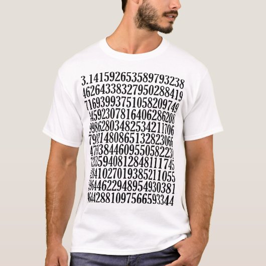 Pi Numbers T-shirt Wiskunde Science Geek Pi Number (Voorkant)