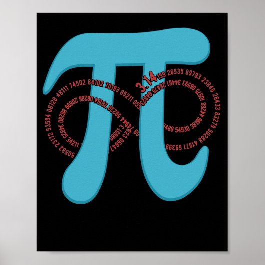 Pi-nummer 3.141 Infinity geek Poster (Voorkant)