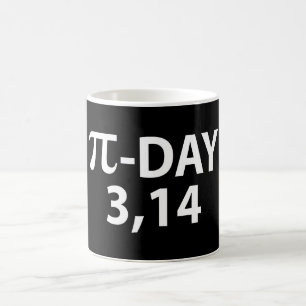 Pi nummer als pi-dag koffiemok