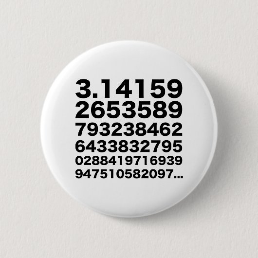 Pi-nummer Ronde Button 5,7 Cm (Voorkant)