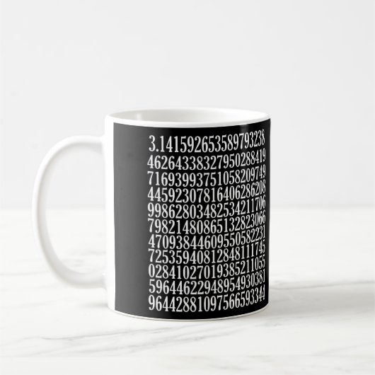 Pi Nummers Mok Pi Dag Wiskunde Wetenschap Geek Ner (Links)