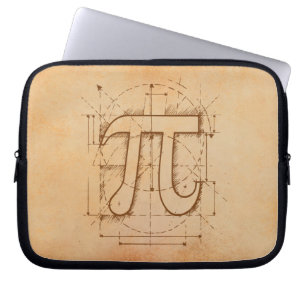 Pi-nummertekening Laptop Sleeve