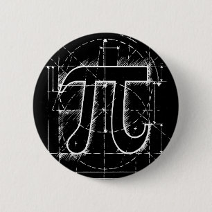 Pi-nummertekening Ronde Button 5,7 Cm